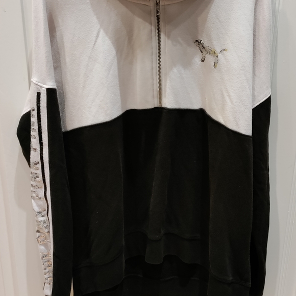 PINK Quarter Zip Pullover Sweater Size Large - Picture 4 of 6